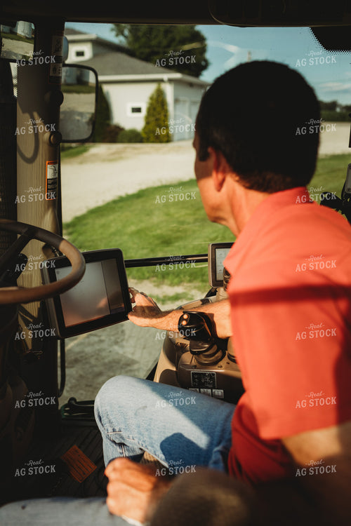 Farmer with Tractor Cab Monitors 4462