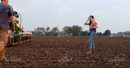Farm Family Talking at Planting 6031