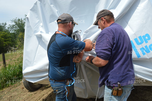 Farmers Setting Up Flat Stoage Bag 206050