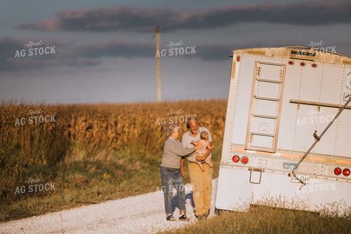 Grandparents with Baby at Harvest 9376