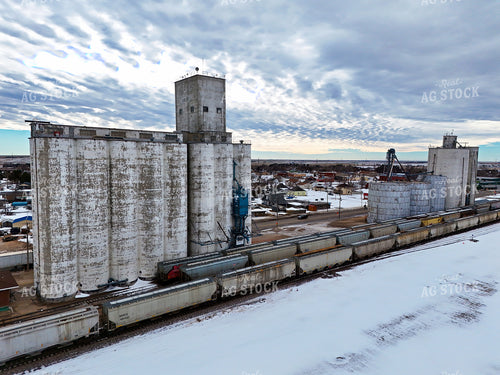 Grain Terminal Alongside Train Tracks 239136