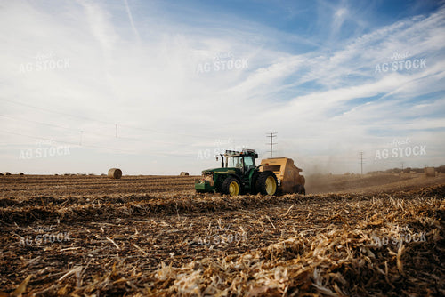 Baling Corn Stalks 152064
