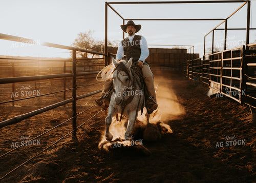 Cowboy on Horseback 61191