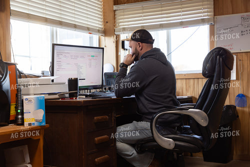 Farmer Using Computer 79762
