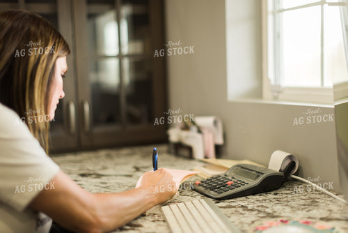 Woman Farmer Works in Office 7507