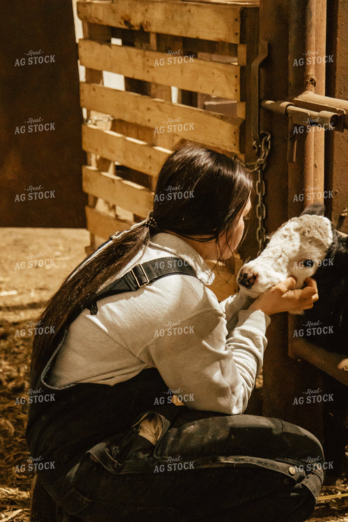 Female Farmer with Calf 67585