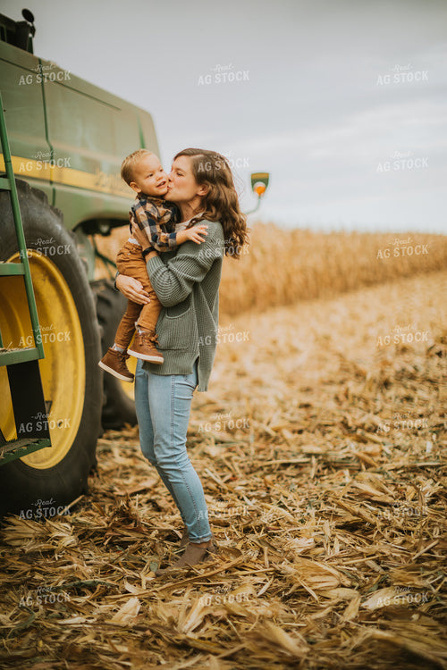Farmer and Farm Kid in Field 6654