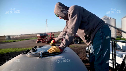 Loading the Planter with the Seed Tender - 076