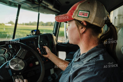 Female Farmer Driving Semi 115283