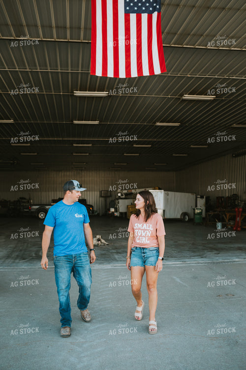 Farmer Talking to Wife in Farm Shop 6214