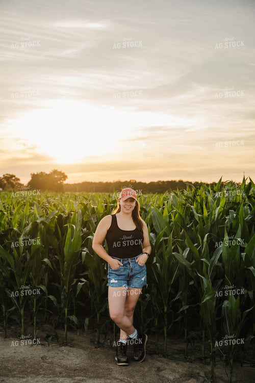 Female Farmer by Cornfield 115301