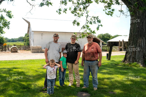 Multi-generational Family on Antique Tractors 115832
