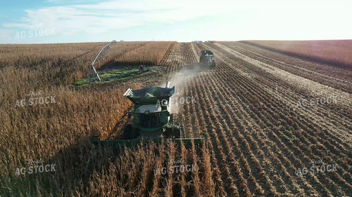 Aerial of Corn Harvest 65566