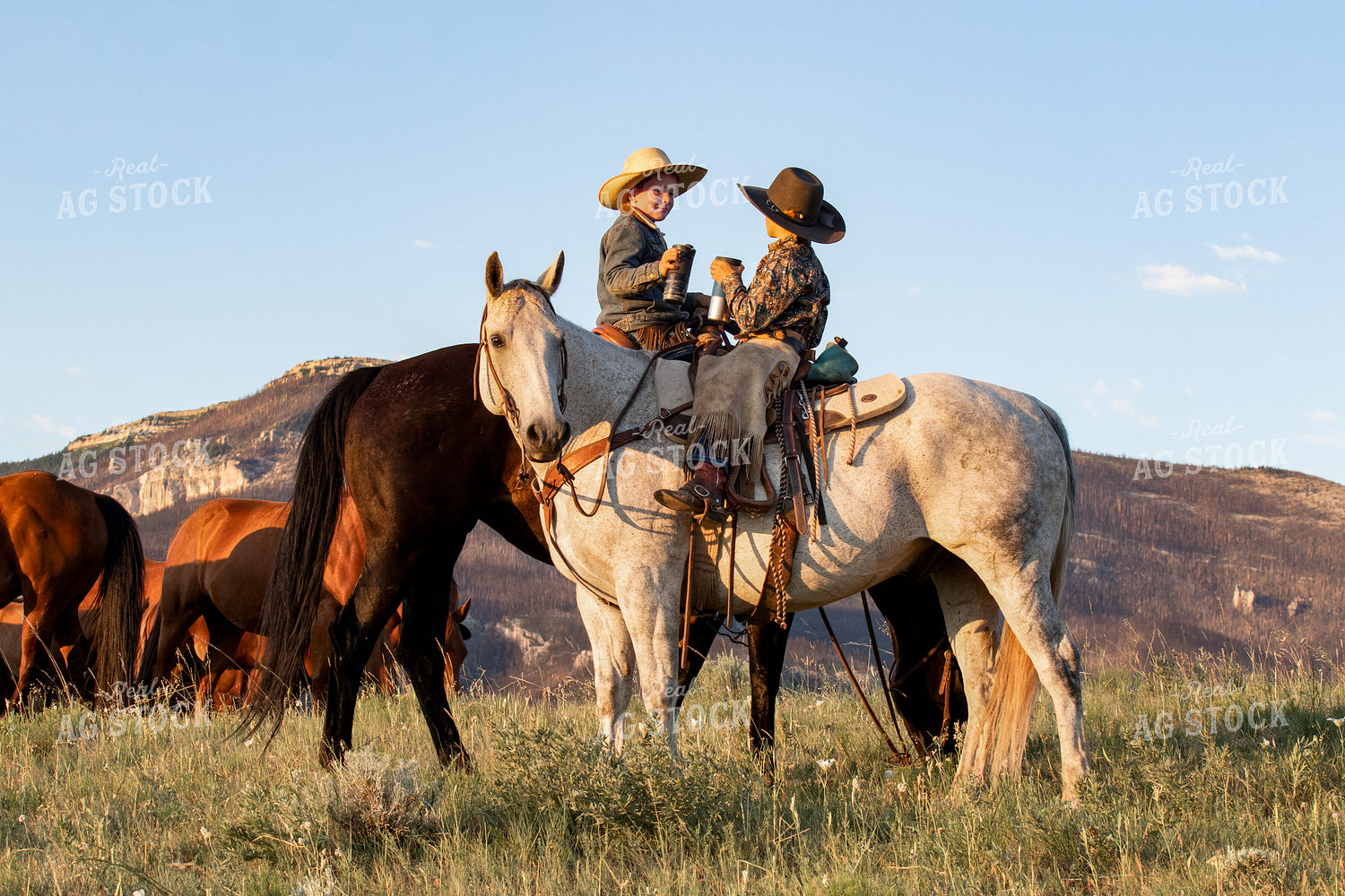 Ranch Kids on Horseback 188057