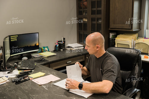 Farmer Works in Office 7495