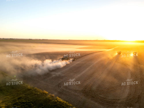 Aerial of Soybean Harvest 115616