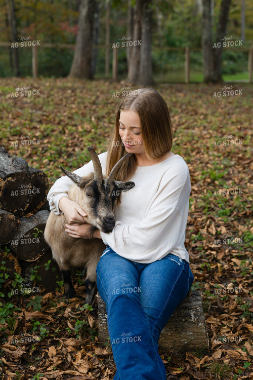Female Farmer with Goat 52952