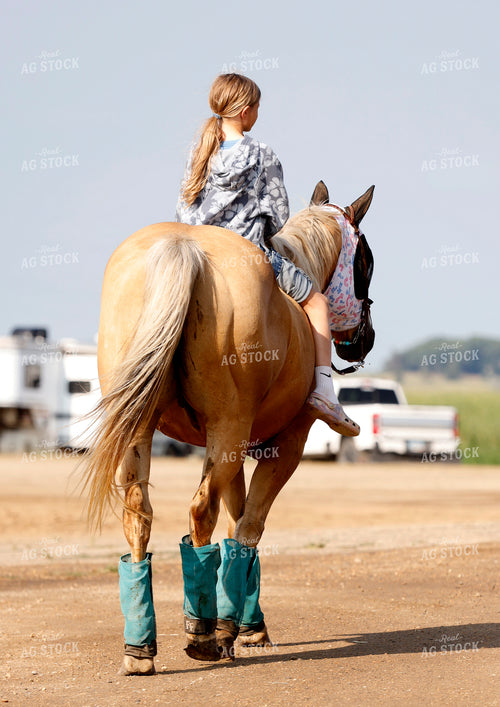Kid Riding Horse 141692