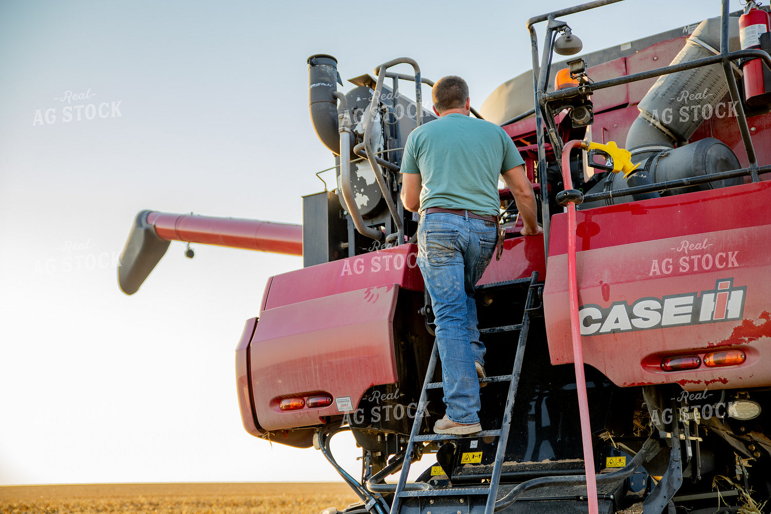 Farmer Fueling Up Combine 286036