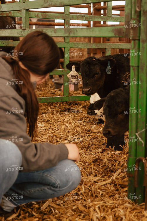 Female Farmer with Calf 67664