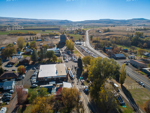 Aerial of Small Town Community 122031