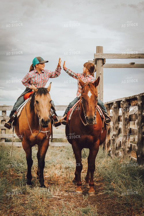Farm Kids on Horse 78015