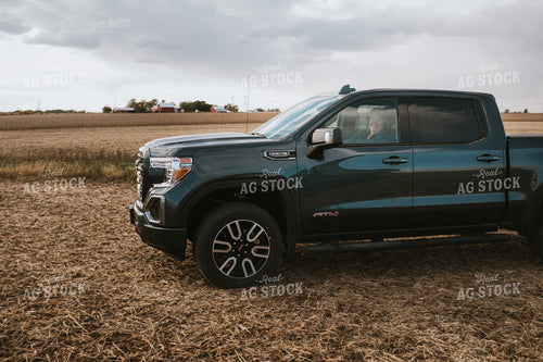 Farm Mom in Farm Pickup Truck 3509