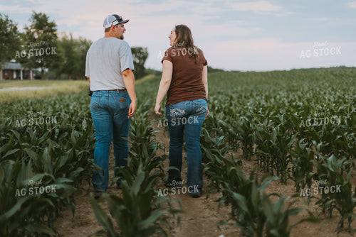 Farmers Scouting Corn Field 7824