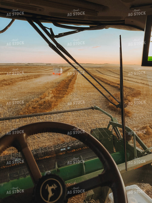 Combine Cab During Harvest 187390