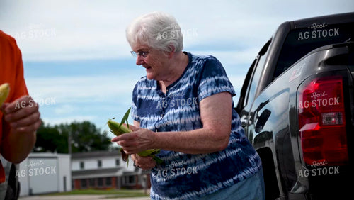 Family Shucking Sweet Corn - 262