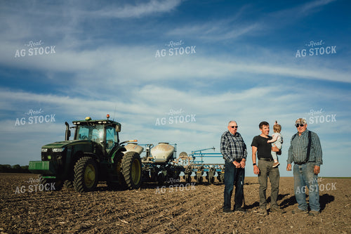 4 Generations of Farmers in Field at Planting 4224