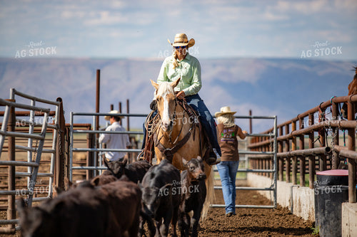 Female Rancher on Horseback 188125