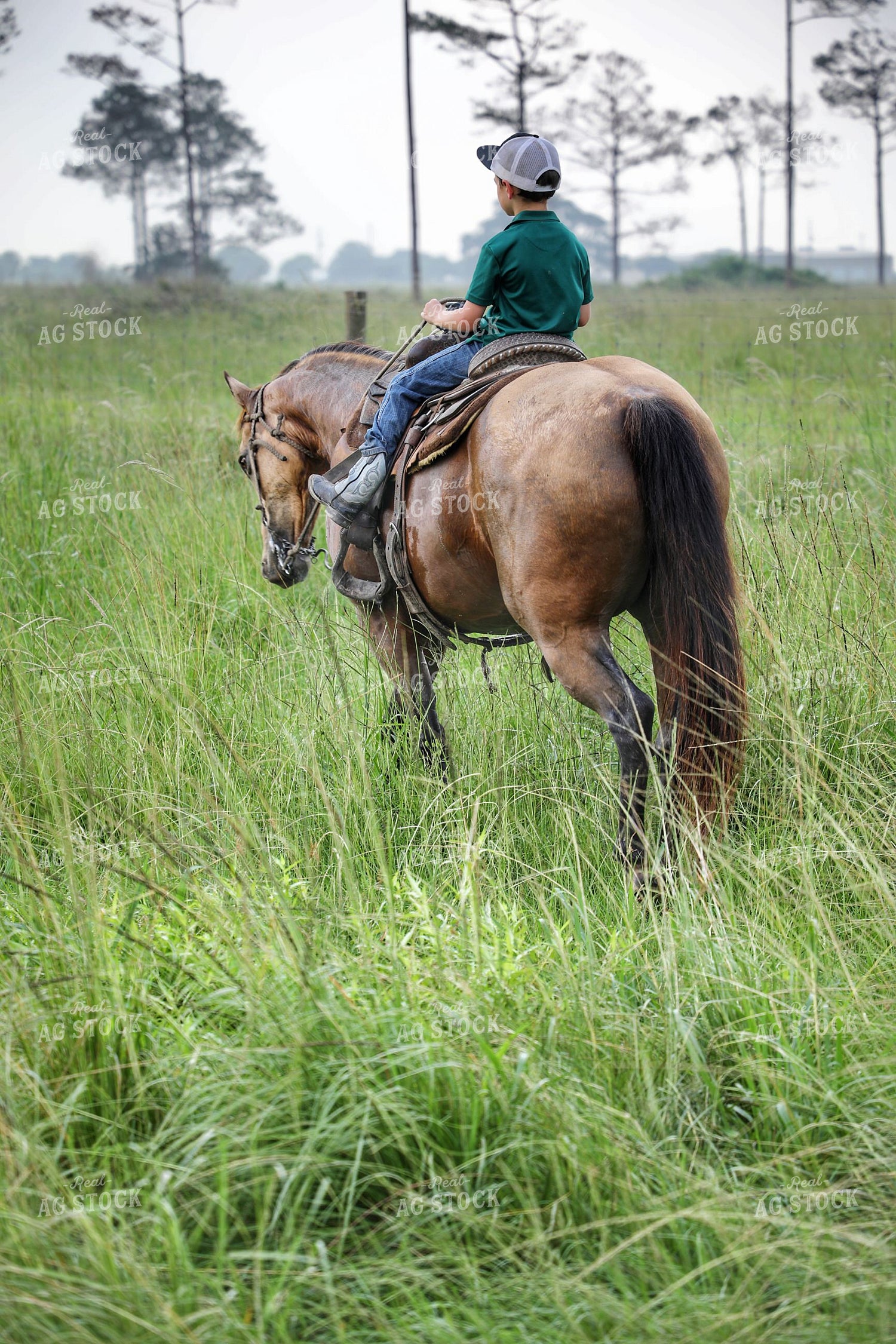 Ranch Kid on Horseback 210008