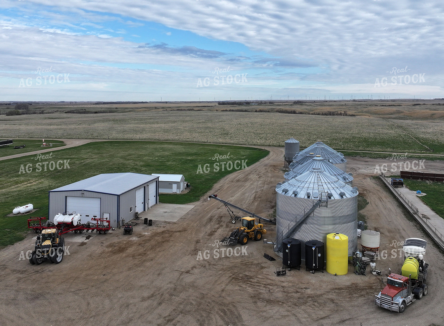 Aerial of Farmyard 141524