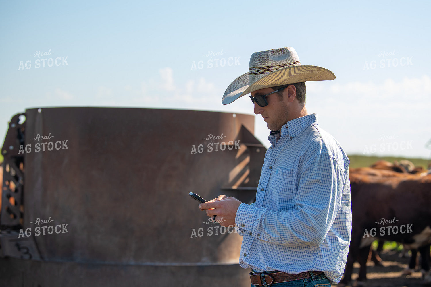 Rancher Using Phone 212121