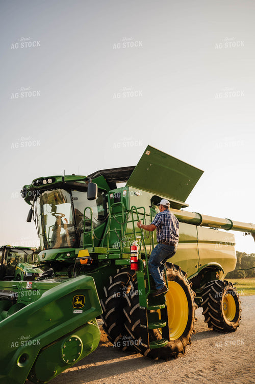 Farmer on Combine 115336