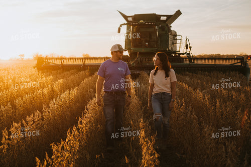 Farmers in Soybean Field 6982