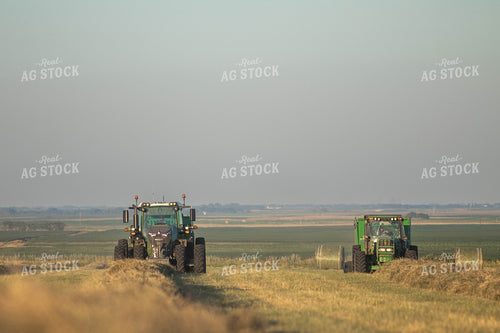Tractors Baling Hay 72087