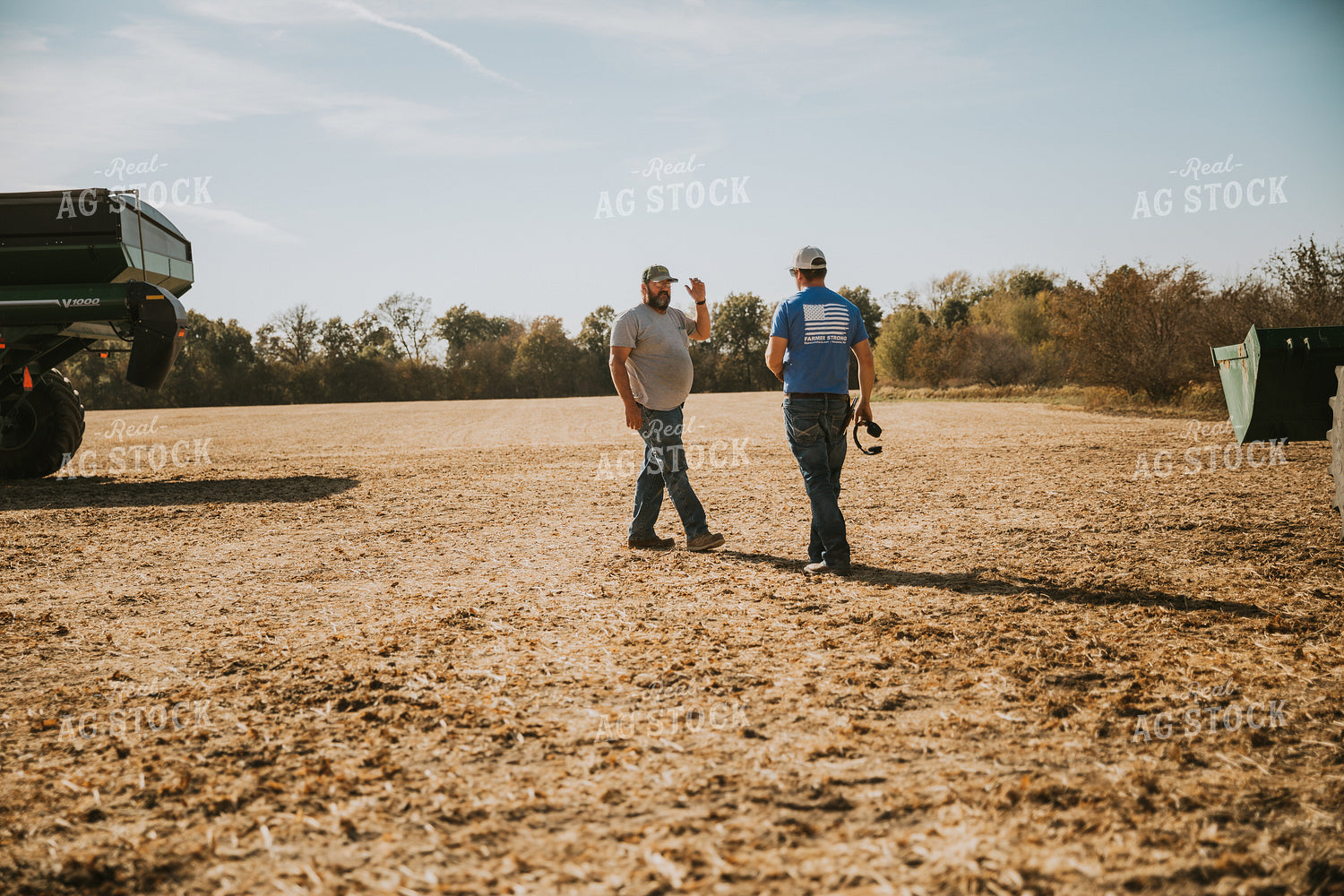 Farmers Talking in Field 7078