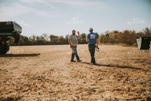 Farmers Talking in Field 7078