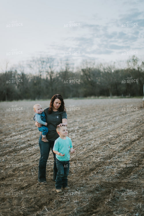 Farm Family in Field 7474