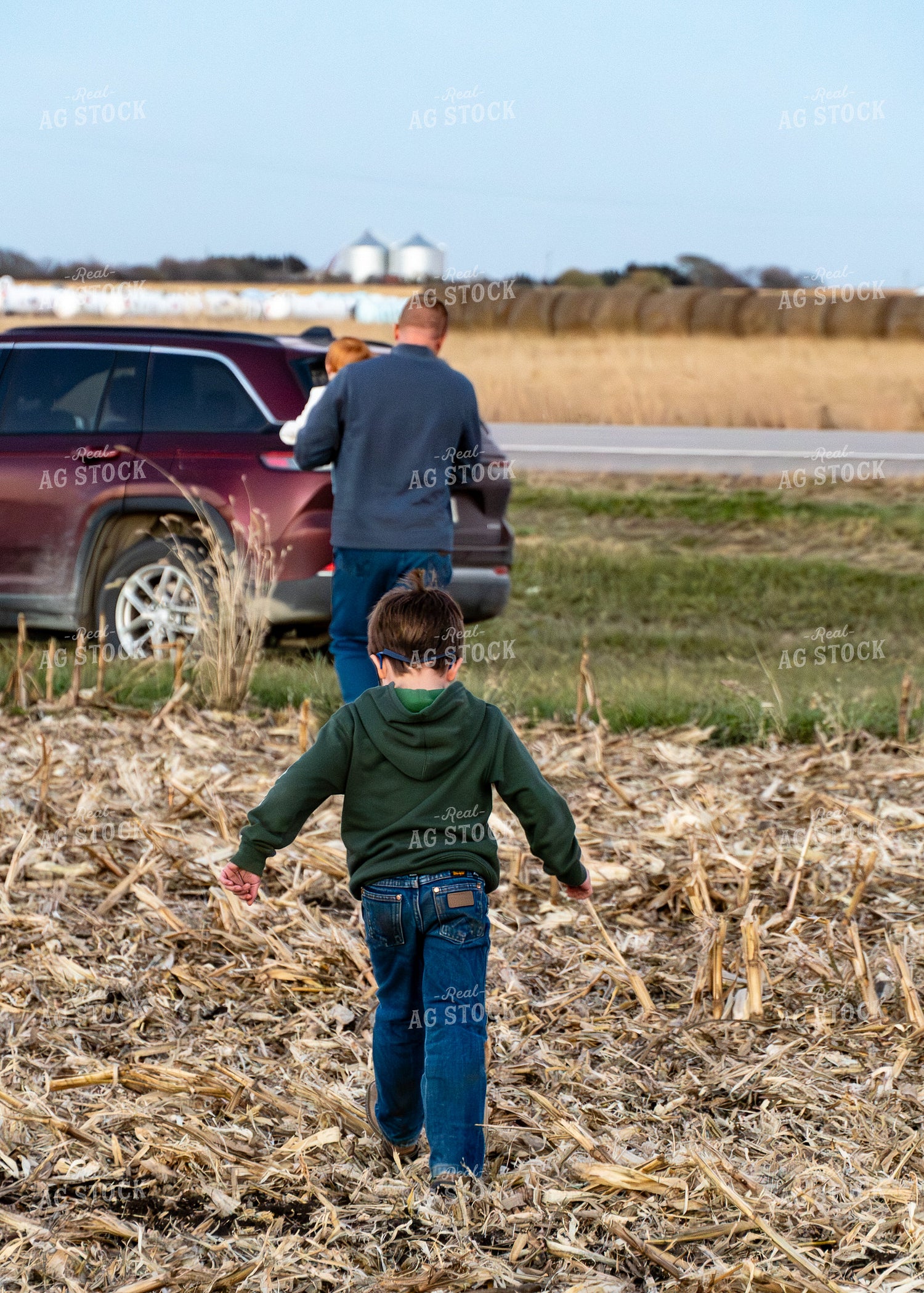 Farm Family During Corn Harvest 65508