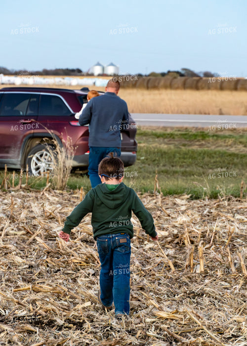 Farm Family During Corn Harvest 65508