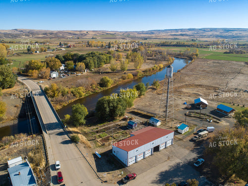 Aerial of Small Town Community 122037