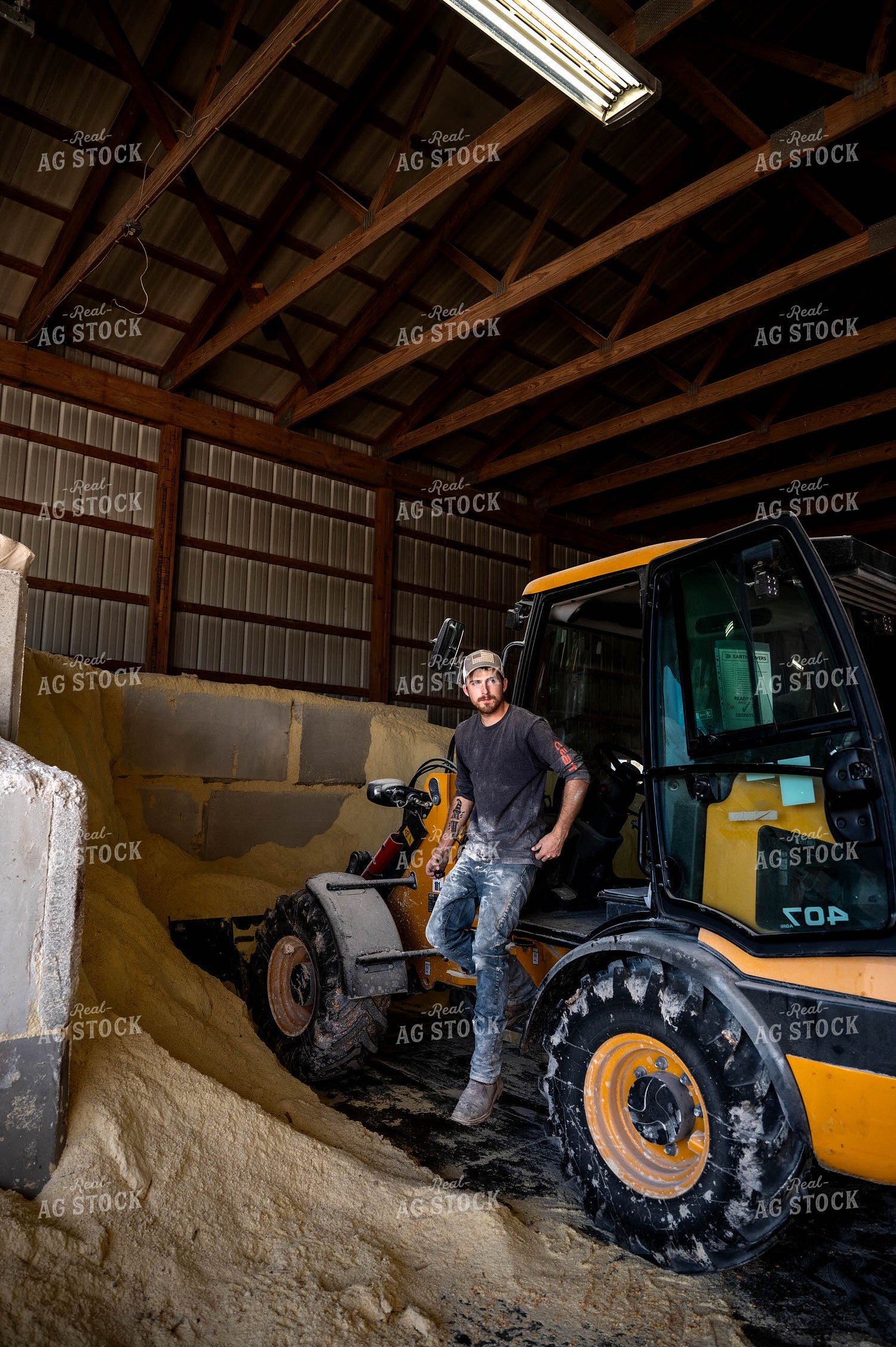 Farmer Getting out of Loader 115535