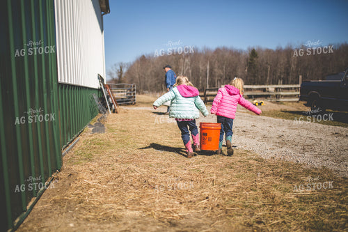 Farm Kids Carrying Feed Bucket 169020