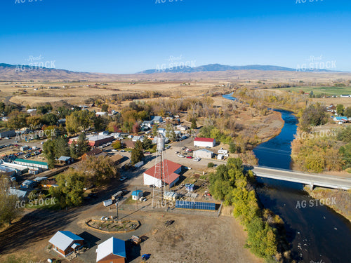 Aerial of Small Town Community 122040