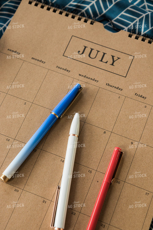 Pens on Calendar 67872