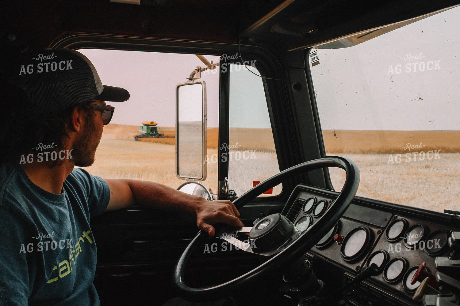 Farmer Driving Semi 187058