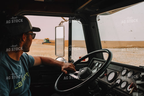 Farmer Driving Semi 187058
